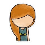 Scribble faceless women avatar icon Royalty Free Stock Photo Scribble faceless women avatar icon Royalty Free Stock Photo