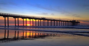 Scripps Pier At Sunset Royalty Free Stock Image Scripps Pier At Sunset Royalty Free Stock Image