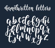 Scritto latino scritto a mano bianco della spazzola di calligrafia del le minuscolo royalty illustrazione gratis Scritto latino scritto a mano bianco della spazzola di calligrafia del le minuscolo royalty illustrazione gratis