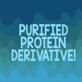 Scrittura concettuale della mano che mostra il derivato purificato della proteina Testo della foto di affari l'estratto di mycoba illustrazione di stock Scrittura concettuale della mano che mostra il derivato purificato della proteina Testo della foto di affari l'estratto di mycoba illustrazione di stock