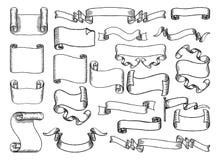 Scrolls and Banners Set Stock Photo Scrolls and Banners Set Stock Photo