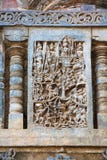 Sculpture of Pandavas picking up their weapons from the Shami tree. Chennakeshava temple. Belur, Karnataka. An episode from Mahabh
