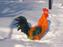 Sculpture of a rooster royalty free stock image Sculpture of a rooster royalty free stock image