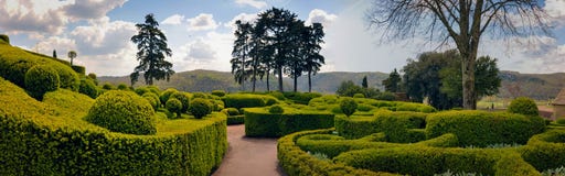 Sculptured Trees and Bushes in the Garden of Marqueyssac Royalty Free Stock Image Sculptured Trees and Bushes in the Garden of Marqueyssac Royalty Free Stock Image