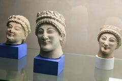 Sculptures en Etruscan dans le musée de Florence Images libres de droits Sculptures en Etruscan dans le musée de Florence Images libres de droits