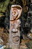 Scultura degli organi sensoriali del tronco di albero fotografie stock Scultura degli organi sensoriali del tronco di albero fotografie stock