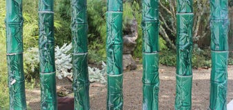 Scultura di bambù ceramica a Hamilton Gardens immagini stock libere da diritti Scultura di bambù ceramica a Hamilton Gardens immagini stock libere da diritti
