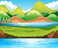 Scène de lac illustration libre de droits Scène de lac illustration libre de droits