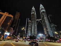 Scène 2019 de nuit de KLCC images stock Scène 2019 de nuit de KLCC images stock