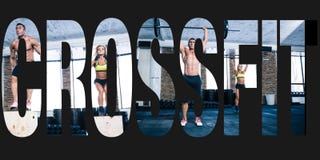 Se divierte las fotos bajo la forma de crossfit de la palabra Fotografía de archivo libre de regalías Se divierte las fotos bajo la forma de crossfit de la palabra Fotografía de archivo libre de regalías