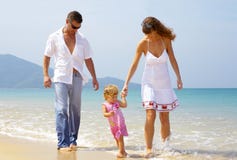 Sea And Family Royalty Free Stock Photography