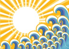 Sea image with sunlight.Vector vector illustration Sea image with sunlight.Vector vector illustration