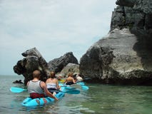 Sea Kayaking Royalty Free Stock Photo Sea Kayaking Royalty Free Stock Photo