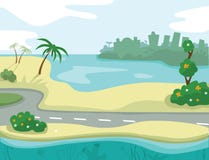 Sea landscape royalty free illustration Sea landscape royalty free illustration