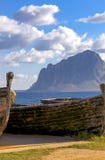 Sea scenes in the bay of Trapani, Sicily island Royalty Free Stock Images Sea scenes in the bay of Trapani, Sicily island Royalty Free Stock Images