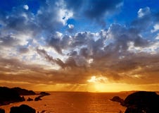 Sea Sunset Stock Image