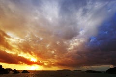 Sea Sunset Stock Photo