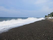 Sea surf and waves crashing onto the beach stock image Sea surf and waves crashing onto the beach stock image