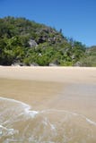 Sea to tropical sandy beach view stock photography Sea to tropical sandy beach view stock photography