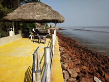 The sea view from the deck royalty free stock photography The sea view from the deck royalty free stock photography