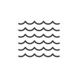 Sea waves line icon
