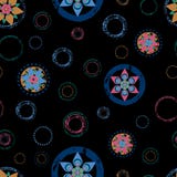 Seamless abstract floral background pattern, with circles, strok royalty free illustration Seamless abstract floral background pattern, with circles, strok royalty free illustration