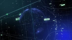 Seamless animation of global business network. Earth rotating in space royalty free illustration Seamless animation of global business network. Earth rotating in space royalty free illustration