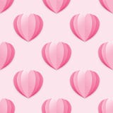 Seamless background of paper pink hearts. Romantic Symbol of love. Creative colorful modern vector illustration. Holiday Stock Photo Seamless background of paper pink hearts. Romantic Symbol of love. Creative colorful modern vector illustration. Holiday Stock Photo