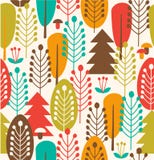 Seamless background with  trees Stock Image