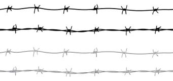 Seamless barbed wire border