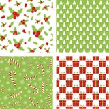 Seamless Christmas patterns. Set of backgrounds for wrapping paper, wallpaper, fabric design Stock Photo Seamless Christmas patterns. Set of backgrounds for wrapping paper, wallpaper, fabric design Stock Photo