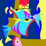 Seamless color fish swimming in the water vector illustration Seamless color fish swimming in the water vector illustration
