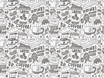 Seamless doodle coffee pattern background royalty free illustration Seamless doodle coffee pattern background royalty free illustration