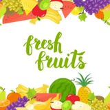 Seamless fruits horizontal border royalty free illustration Seamless fruits horizontal border royalty free illustration