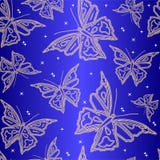 Seamless ornamental wallpaper with butterfly Stock Illustration Seamless ornamental wallpaper with butterfly Stock Illustration