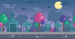 Seamless parallax ready graveyard background royalty free illustration Seamless parallax ready graveyard background royalty free illustration