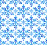 Seamless Patterm With Abstract Snowflakes Royalty Free Stock Photos