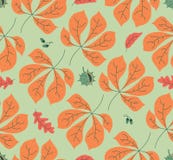 Seamless Pattern With Autumn Leaves Stock Photo Seamless Pattern With Autumn Leaves Stock Photo