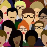Seamless pattern background crowd. Many people vector. Royalty Free Stock Images Seamless pattern background crowd. Many people vector. Royalty Free Stock Images