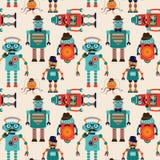 Seamless Pattern Background With Cute Hipster Royalty Free Stock Photography