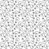 Seamless pattern with black light bulb on white background. Great element of design. royalty free illustration Seamless pattern with black light bulb on white background. Great element of design. royalty free illustration