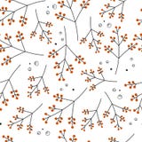 Seamless pattern with branches and berries stock illustration Seamless pattern with branches and berries stock illustration