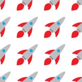 Seamless pattern. bright rockets on white background. Children`s illustration. The design is ideal for printing on vector illustration Seamless pattern. bright rockets on white background. Children`s illustration. The design is ideal for printing on vector illustration