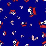 Seamless pattern of crabs and flamingos in in cartoon style vector illustration Seamless pattern of crabs and flamingos in in cartoon style vector illustration
