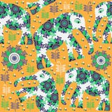 Seamless pattern with cute colorful elephants vec Royalty Free Stock Photo Seamless pattern with cute colorful elephants vec Royalty Free Stock Photo