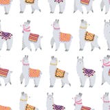 Seamless pattern with cute lamas stock illustration Seamless pattern with cute lamas stock illustration