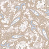 Seamless pattern with delicate oriental ornament. Beige, blue colors. Vector illustration. royalty free illustration Seamless pattern with delicate oriental ornament. Beige, blue colors. Vector illustration. royalty free illustration