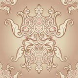 Seamless pattern design with crowns and hearts in medieval style Royalty Free Stock Photos Seamless pattern design with crowns and hearts in medieval style Royalty Free Stock Photos