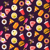Seamless pattern with healthy and junk food royalty free illustration Seamless pattern with healthy and junk food royalty free illustration
