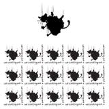 Seamless pattern with the image of a cat in the form of blots, for packaging design, website, social networks stock illustration Seamless pattern with the image of a cat in the form of blots, for packaging design, website, social networks stock illustration